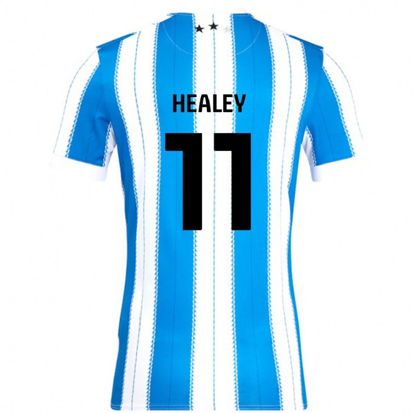Danxen Uomo Maglia Rhys Healey #11 Blu Bianco Kit Gara Home 2024/25 Maglietta