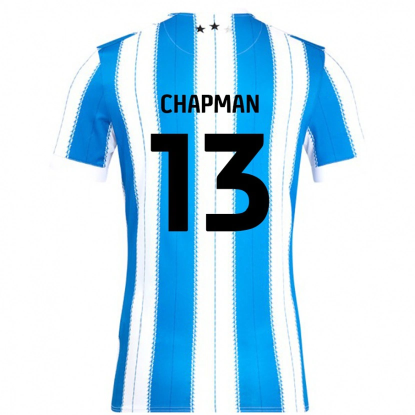 Danxen Uomo Maglia Jacob Chapman #13 Blu Bianco Kit Gara Home 2024/25 Maglietta