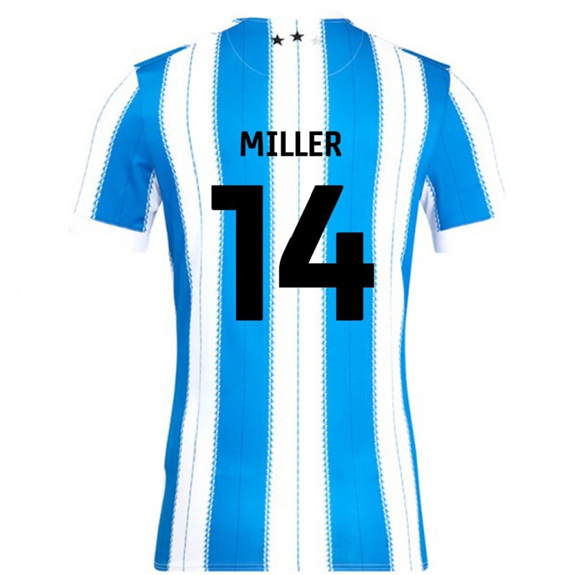 Danxen Uomo Maglia Mickel Miller #14 Blu Bianco Kit Gara Home 2024/25 Maglietta