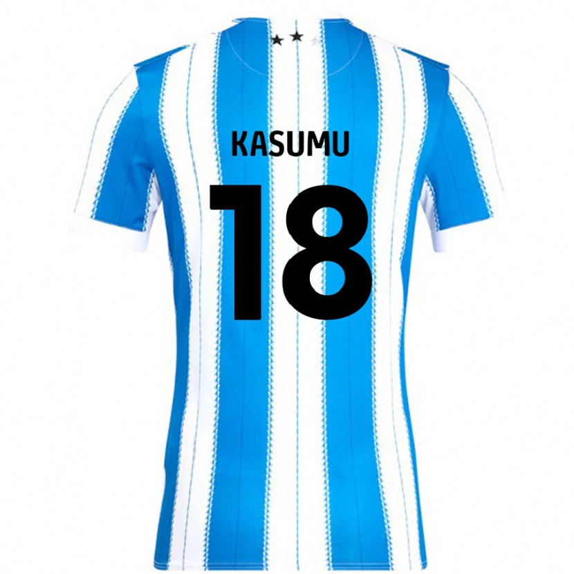 Danxen Uomo Maglia David Kasumu #18 Blu Bianco Kit Gara Home 2024/25 Maglietta