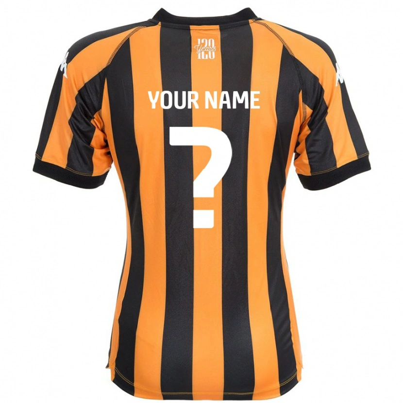 Danxen Uomo Maglia Il Tuo Nome #0 Nero Ambra Kit Gara Home 2024/25 Maglietta