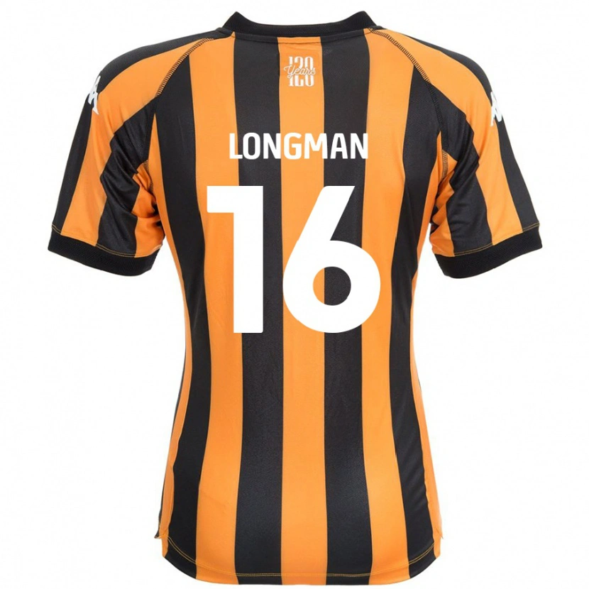 Danxen Uomo Maglia Ryan Longman #16 Nero Ambra Kit Gara Home 2024/25 Maglietta