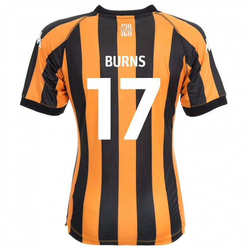 Danxen Uomo Maglia Finley Burns #17 Nero Ambra Kit Gara Home 2024/25 Maglietta