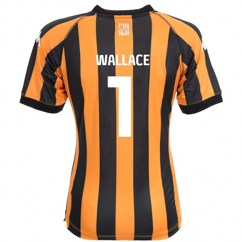 Danxen Uomo Maglia Abbi Wallace #1 Nero Ambra Kit Gara Home 2024/25 Maglietta