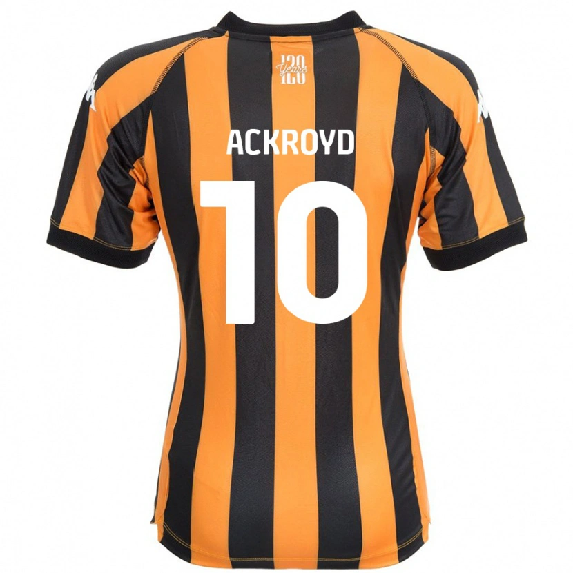 Danxen Uomo Maglia Rachael Ackroyd #10 Nero Ambra Kit Gara Home 2024/25 Maglietta