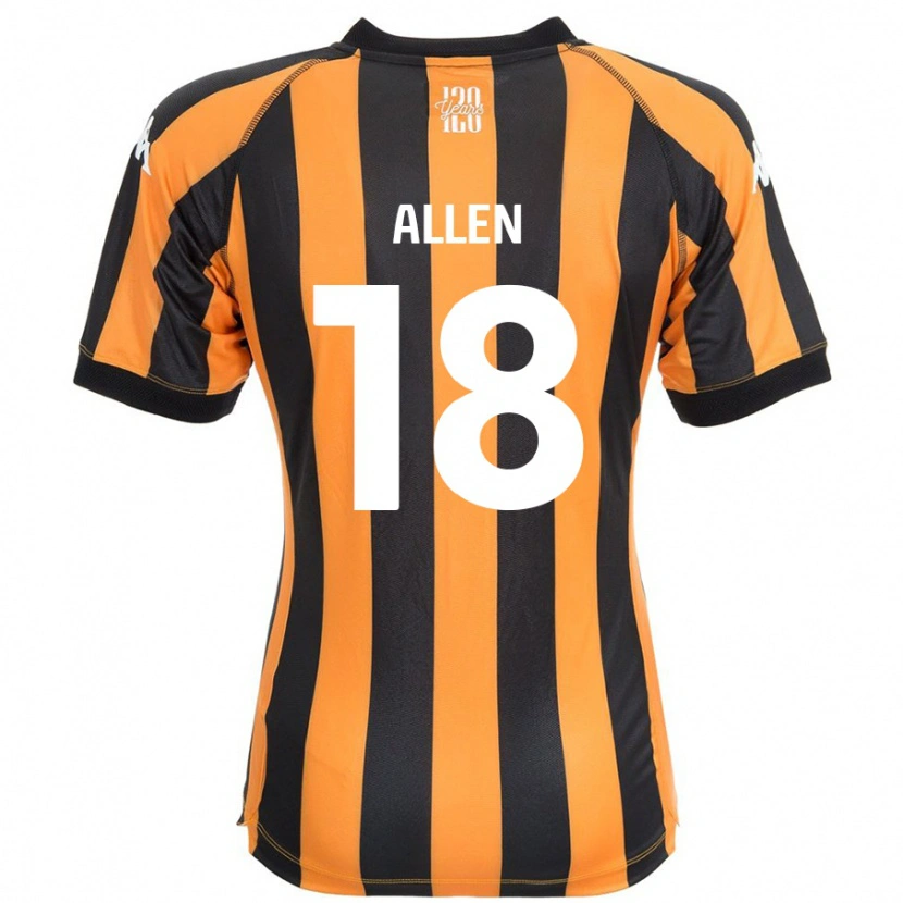 Danxen Uomo Maglia Aaliyah Allen #18 Nero Ambra Kit Gara Home 2024/25 Maglietta