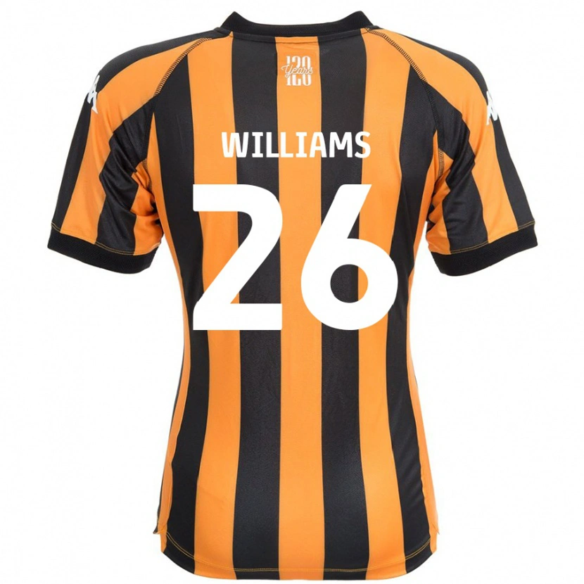 Danxen Uomo Maglia Annabel Williams #26 Nero Ambra Kit Gara Home 2024/25 Maglietta