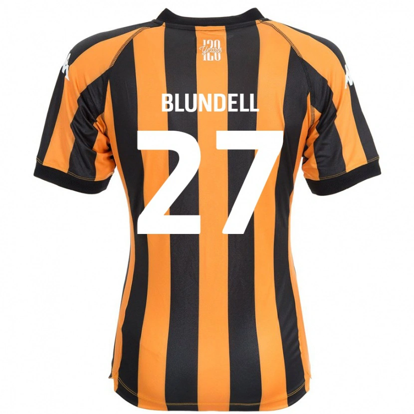 Danxen Uomo Maglia Maddie Blundell #27 Nero Ambra Kit Gara Home 2024/25 Maglietta