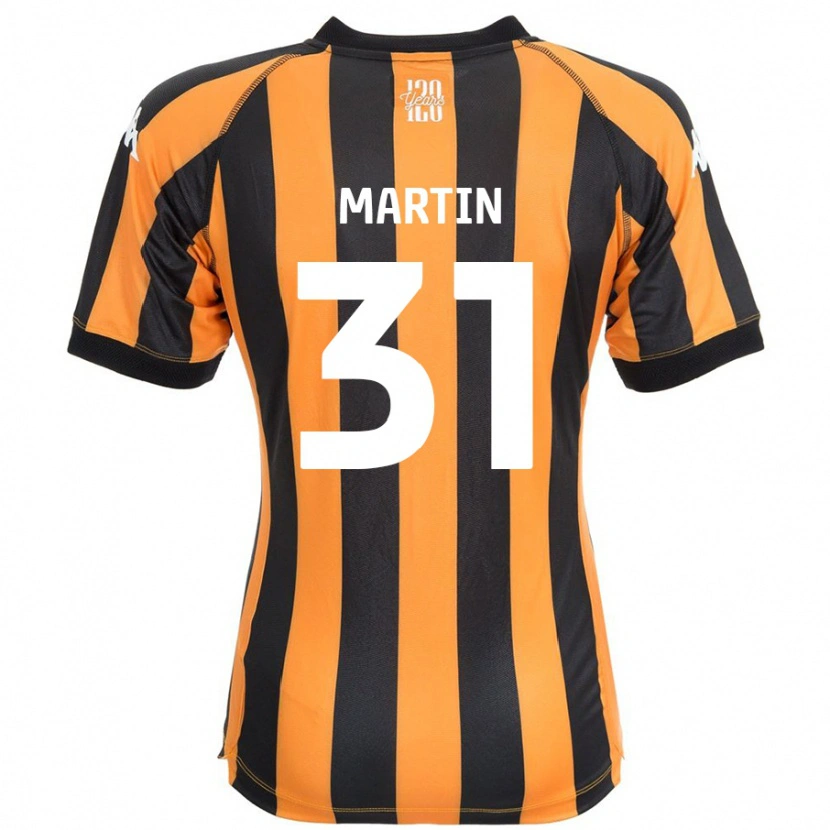 Danxen Uomo Maglia Faith Martin #31 Nero Ambra Kit Gara Home 2024/25 Maglietta