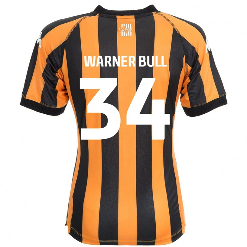Danxen Uomo Maglia Lucy Warner-Bull #34 Nero Ambra Kit Gara Home 2024/25 Maglietta