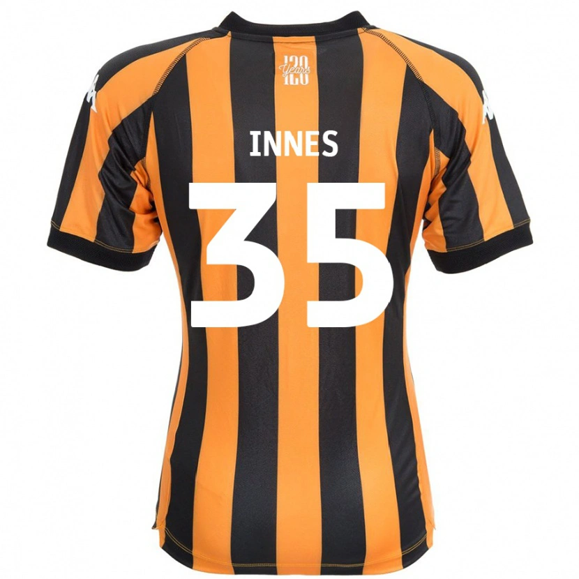 Danxen Uomo Maglia Emma Innes #35 Nero Ambra Kit Gara Home 2024/25 Maglietta