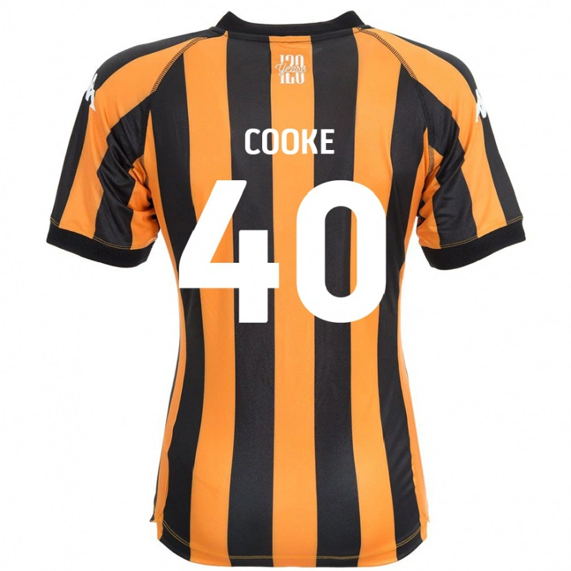 Danxen Uomo Maglia Megan Cooke #40 Nero Ambra Kit Gara Home 2024/25 Maglietta