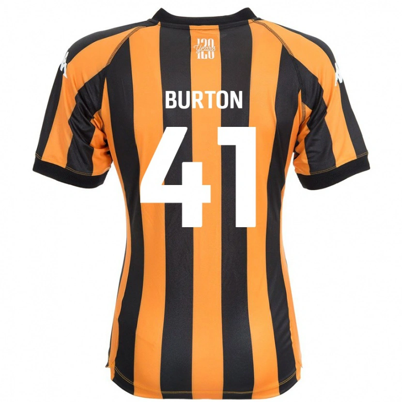 Danxen Uomo Maglia Jess Burton #41 Nero Ambra Kit Gara Home 2024/25 Maglietta