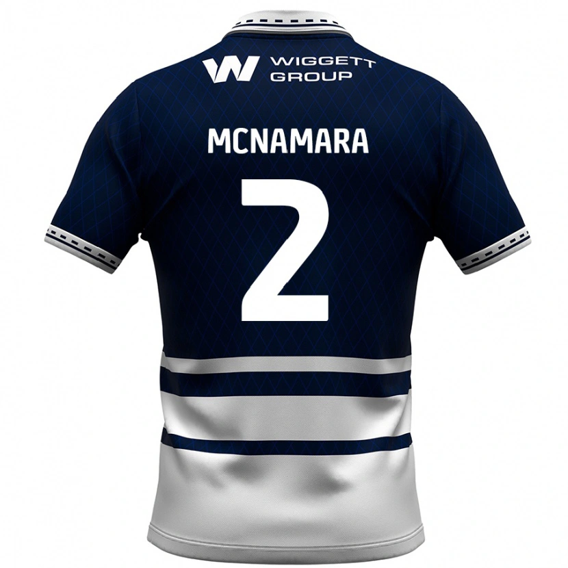 Danxen Uomo Maglia Danny Mcnamara #2 Blu Navy Bianco Kit Gara Home 2024/25 Maglietta