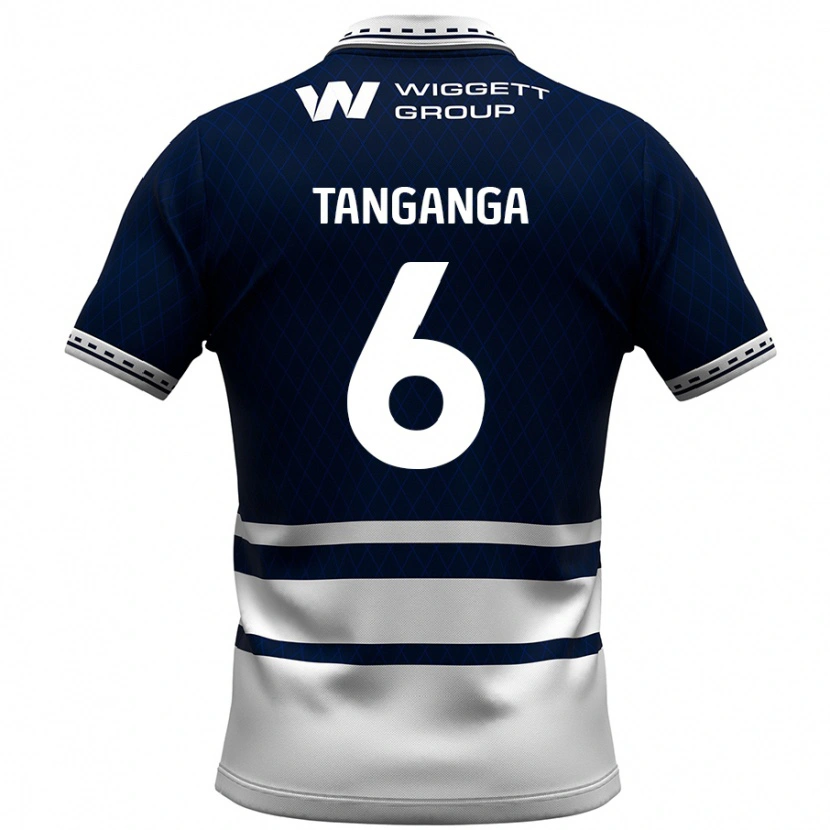 Danxen Uomo Maglia Japhet Tanganga #6 Blu Navy Bianco Kit Gara Home 2024/25 Maglietta