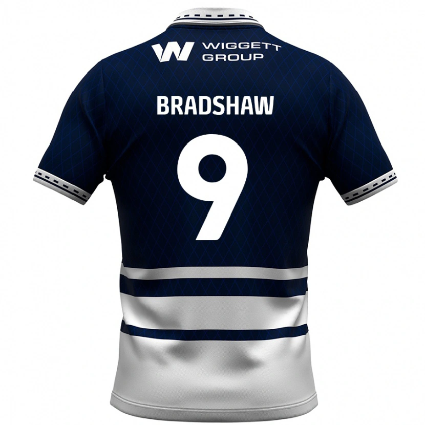 Danxen Uomo Maglia Tom Bradshaw #9 Blu Navy Bianco Kit Gara Home 2024/25 Maglietta