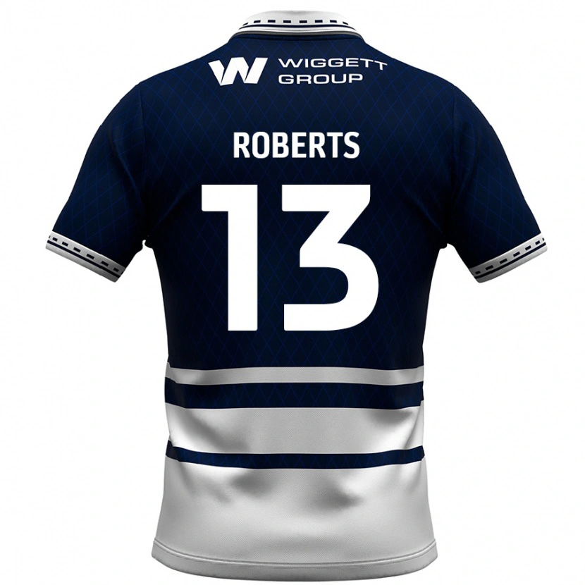 Danxen Uomo Maglia Liam Roberts #13 Blu Navy Bianco Kit Gara Home 2024/25 Maglietta