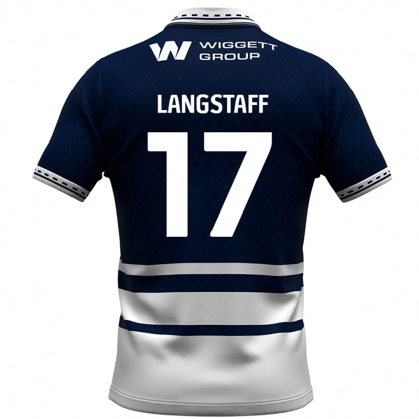 Danxen Uomo Maglia Macaulay Langstaff #17 Blu Navy Bianco Kit Gara Home 2024/25 Maglietta