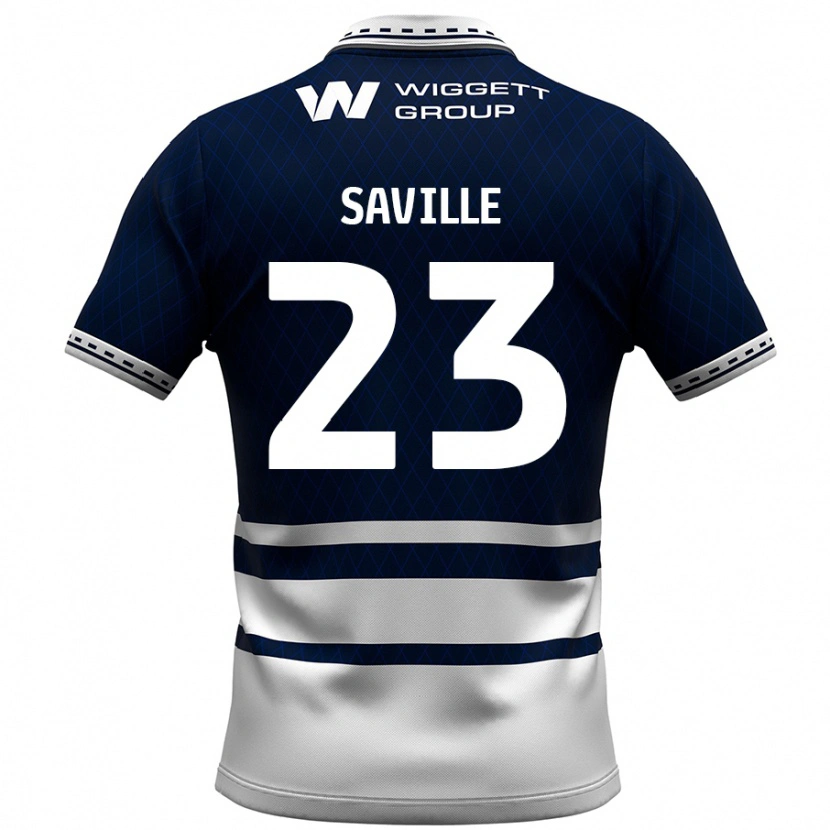 Danxen Uomo Maglia George Saville #23 Blu Navy Bianco Kit Gara Home 2024/25 Maglietta