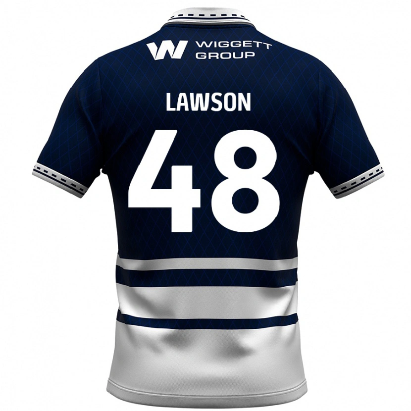 Danxen Uomo Maglia Sha'mar Lawson #48 Blu Navy Bianco Kit Gara Home 2024/25 Maglietta