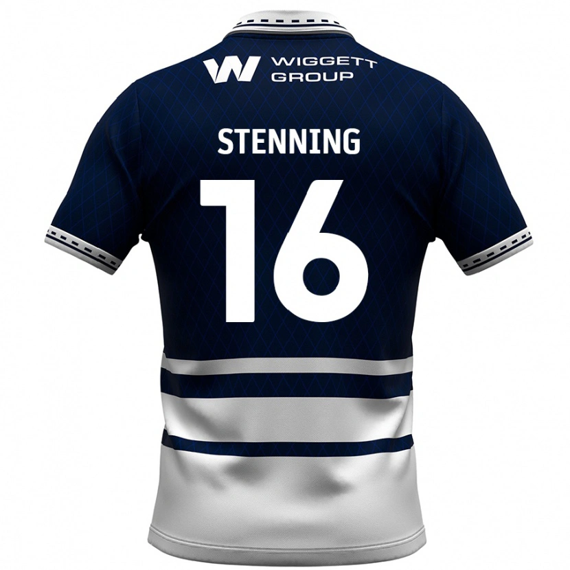 Danxen Uomo Maglia Ellie Stenning #16 Blu Navy Bianco Kit Gara Home 2024/25 Maglietta
