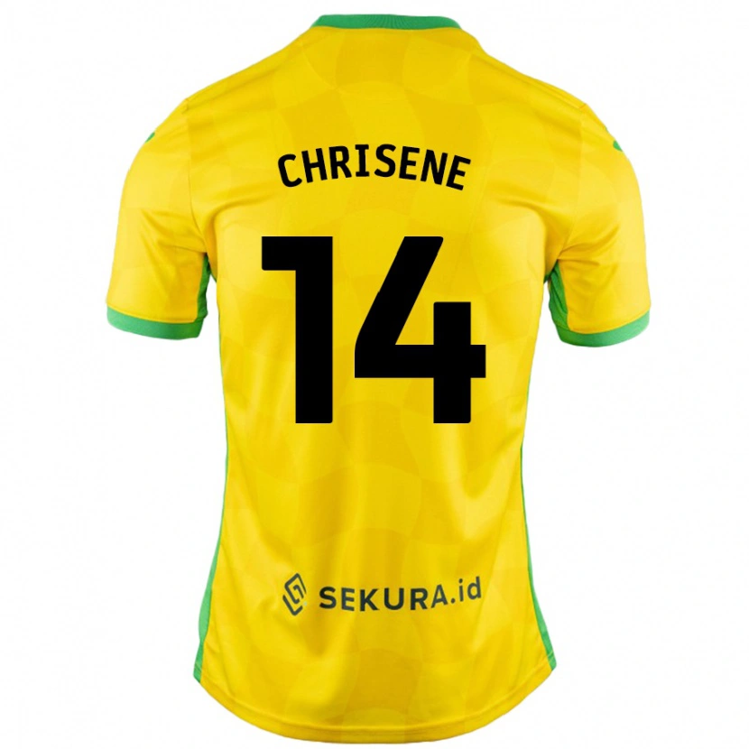 Danxen Uomo Maglia Ben Chrisene #14 Giallo Verde Kit Gara Home 2024/25 Maglietta