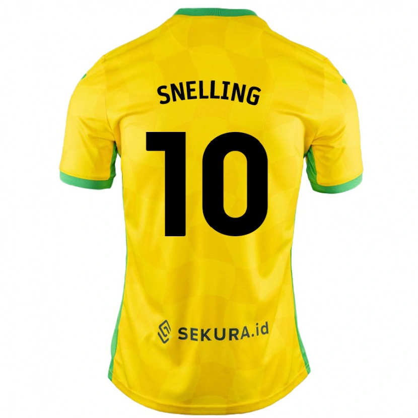 Danxen Uomo Maglia Natasha Snelling #10 Giallo Verde Kit Gara Home 2024/25 Maglietta