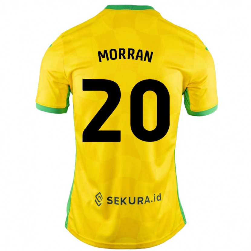 Danxen Uomo Maglia Eloise Morran #20 Giallo Verde Kit Gara Home 2024/25 Maglietta