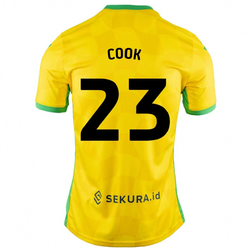Danxen Uomo Maglia Olivia Cook #23 Giallo Verde Kit Gara Home 2024/25 Maglietta