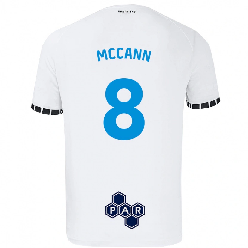 Danxen Uomo Maglia Ali Mccann #8 Bianco Kit Gara Home 2024/25 Maglietta