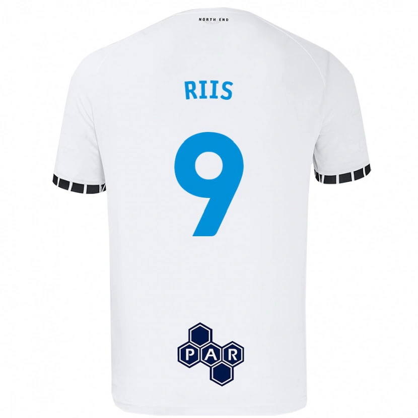 Danxen Uomo Maglia Emil Riis #9 Bianco Kit Gara Home 2024/25 Maglietta