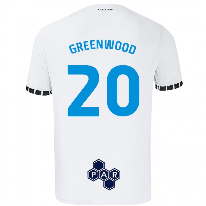 Danxen Uomo Maglia Sam Greenwood #20 Bianco Kit Gara Home 2024/25 Maglietta