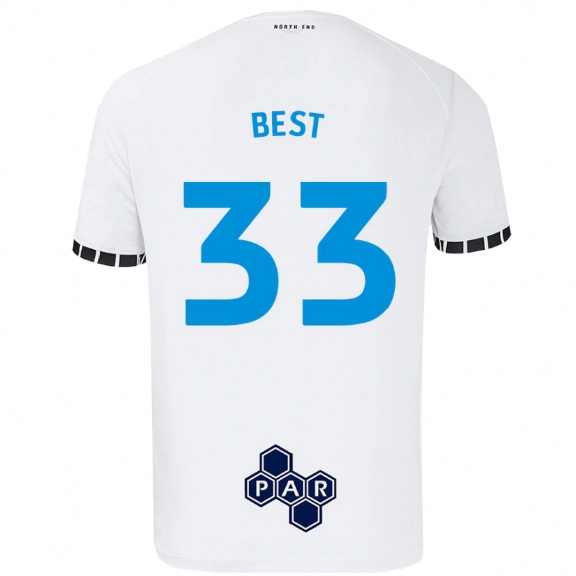 Danxen Uomo Maglia Kian Best #33 Bianco Kit Gara Home 2024/25 Maglietta