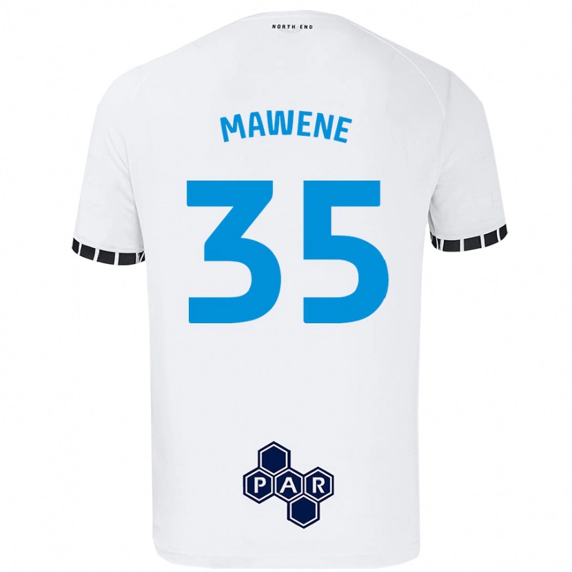 Danxen Uomo Maglia Noah Mawene #35 Bianco Kit Gara Home 2024/25 Maglietta