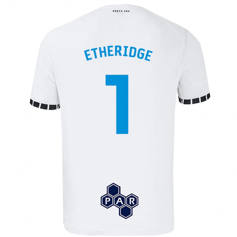 Danxen Uomo Maglia Ellie Etheridge #1 Bianco Kit Gara Home 2024/25 Maglietta