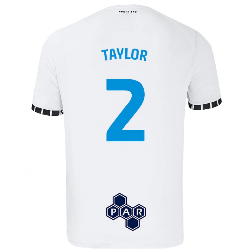 Danxen Uomo Maglia Alex Taylor #2 Bianco Kit Gara Home 2024/25 Maglietta