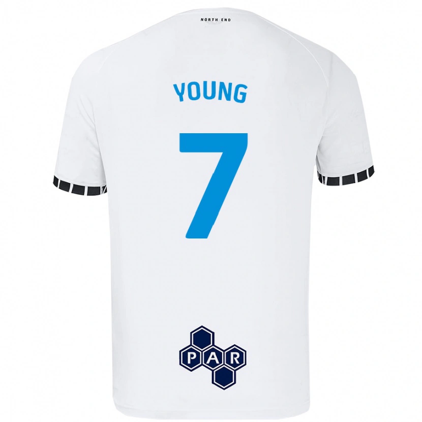 Danxen Uomo Maglia Danielle Young #7 Bianco Kit Gara Home 2024/25 Maglietta