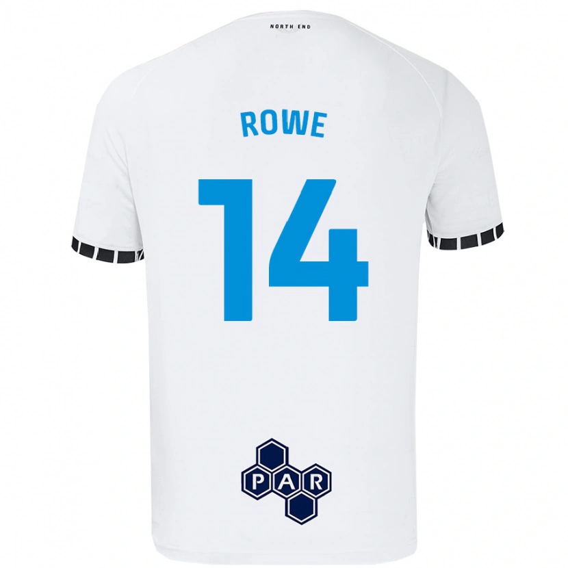 Danxen Uomo Maglia Sasha Rowe #14 Bianco Kit Gara Home 2024/25 Maglietta