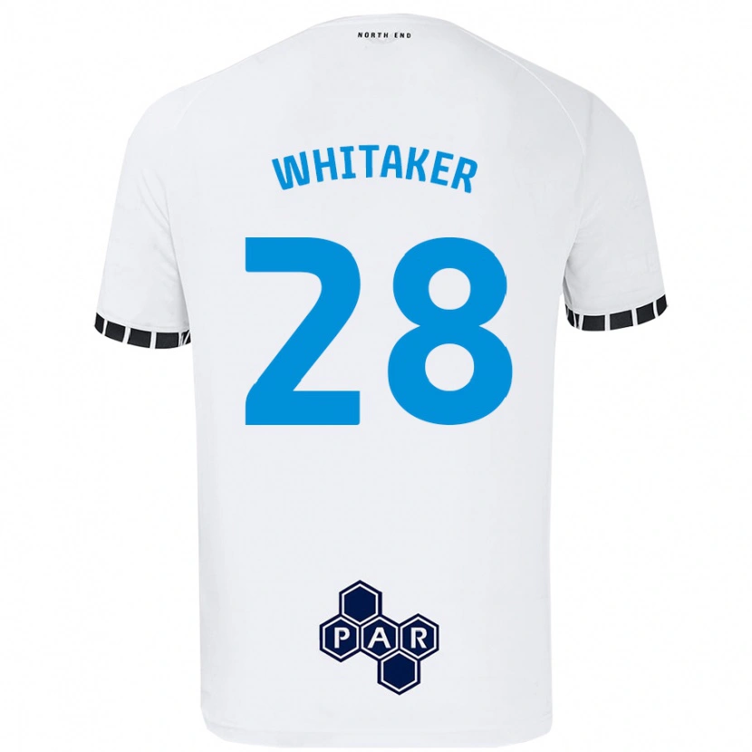 Danxen Uomo Maglia Eve Whitaker #28 Bianco Kit Gara Home 2024/25 Maglietta