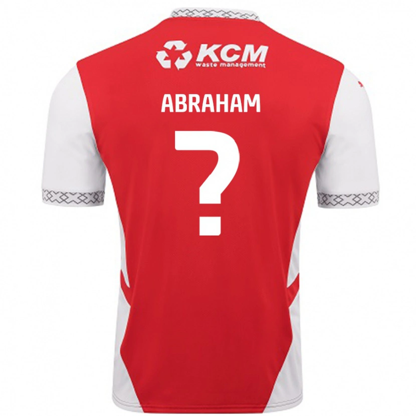 Danxen Uomo Maglia Louie Abraham #0 Rosso Bianco Kit Gara Home 2024/25 Maglietta