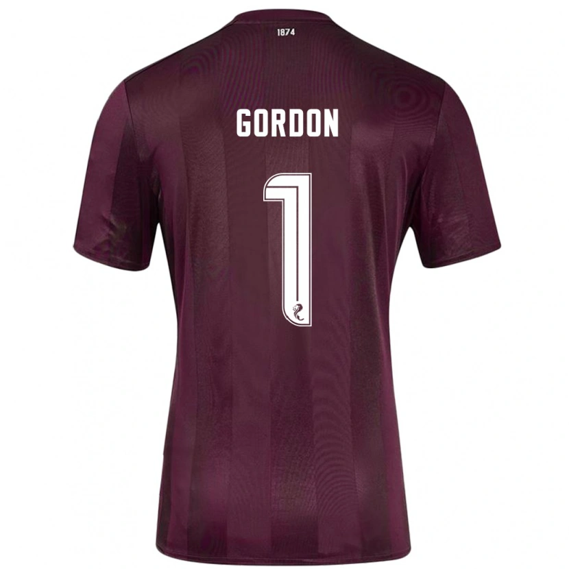 Danxen Uomo Maglia Craig Gordon #1 Borgogna Kit Gara Home 2024/25 Maglietta