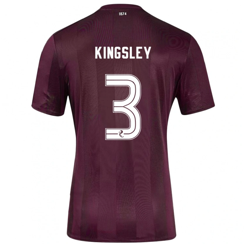 Danxen Uomo Maglia Stephen Kingsley #3 Borgogna Kit Gara Home 2024/25 Maglietta