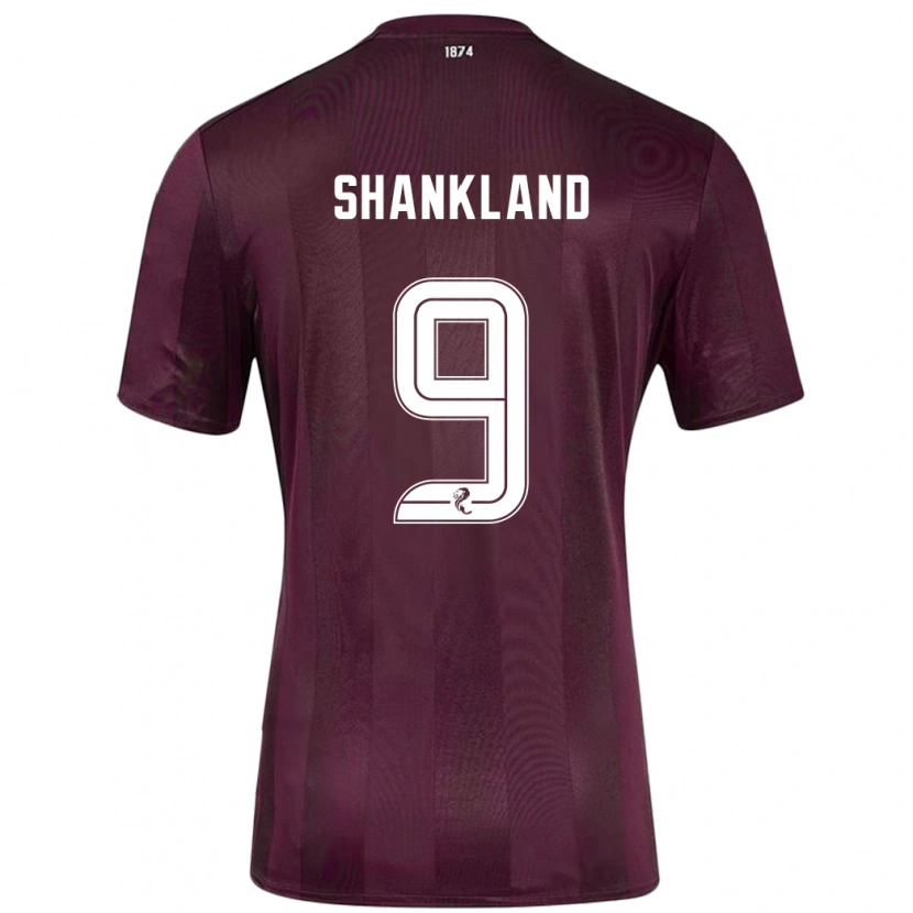 Danxen Uomo Maglia Lawrence Shankland #9 Borgogna Kit Gara Home 2024/25 Maglietta