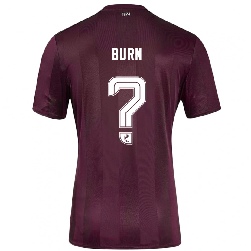 Danxen Uomo Maglia Gregor Burn #0 Borgogna Kit Gara Home 2024/25 Maglietta