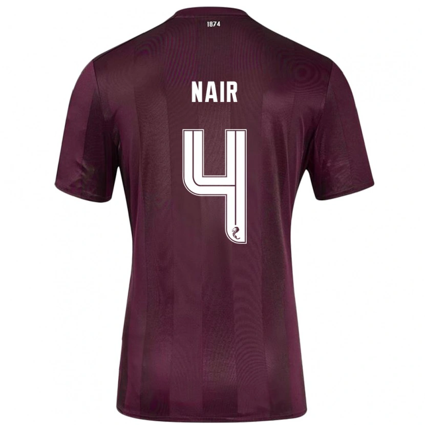 Danxen Uomo Maglia Kenzi Nair #4 Borgogna Kit Gara Home 2024/25 Maglietta