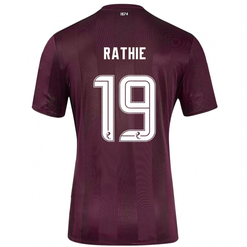 Danxen Uomo Maglia Luke Rathie #19 Borgogna Kit Gara Home 2024/25 Maglietta