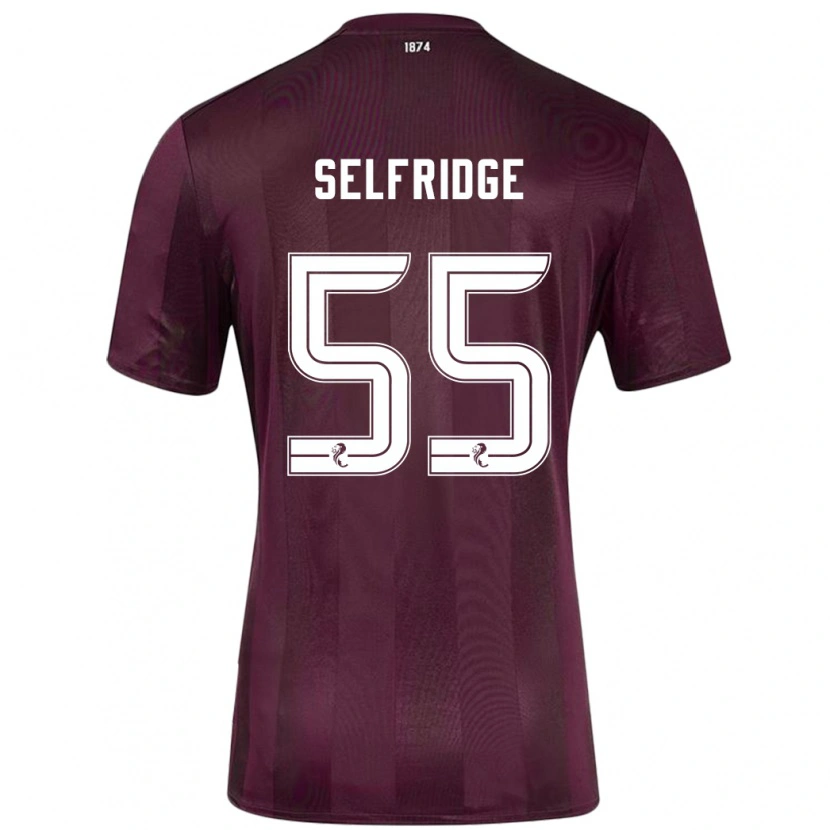 Danxen Uomo Maglia Louis Selfridge #55 Borgogna Kit Gara Home 2024/25 Maglietta