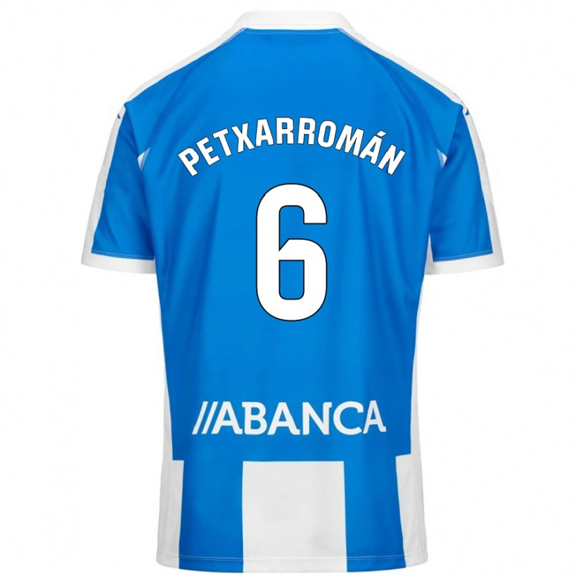 Danxen Uomo Maglia Álex Petxa #6 Blu Bianco Kit Gara Home 2024/25 Maglietta