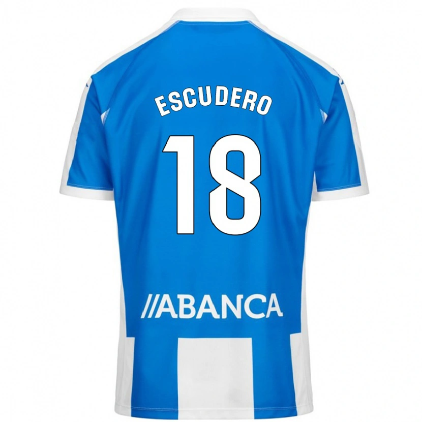 Danxen Uomo Maglia Sergio Escudero #18 Blu Bianco Kit Gara Home 2024/25 Maglietta