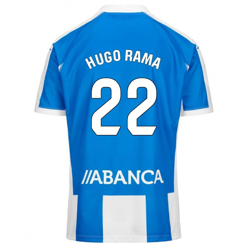 Danxen Uomo Maglia Hugo Rama #22 Blu Bianco Kit Gara Home 2024/25 Maglietta